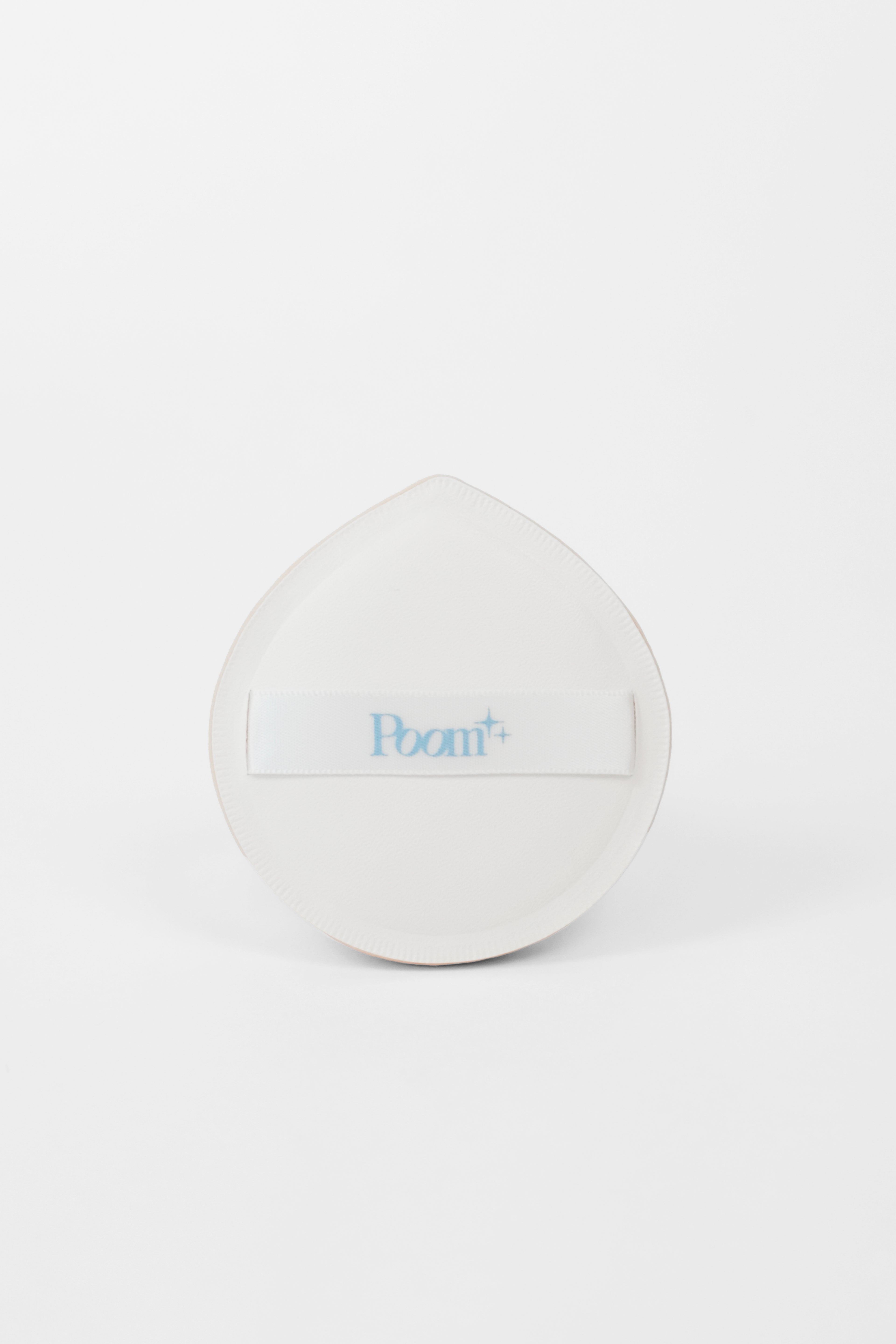 a white circle with blue text on it