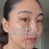 Video of woman using foundation spatula and puffs to apply Poom Natural Glow Hydrating Foundation